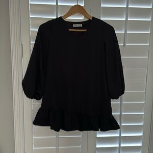 Girls black longsleeve dress